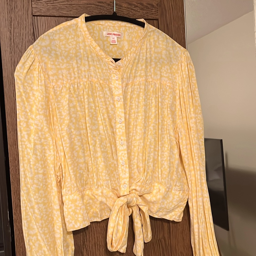 Joe Fresh Yellow Floral Women's Blouse